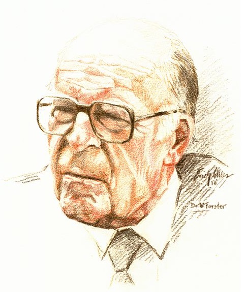 Dr Walter Forster, gezeichnet von Erich Diller